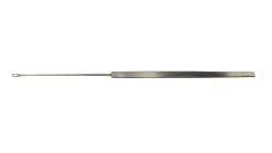 SHAPLEIGH EAR CURETTE SMALL SERRATED LOOP, 6 1/4" LARGE SERRATED LOOP, 6 1/4" GERMAN STAINLESS STEEL O.R. GRADE STAINLESS STEEL