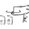 DINGMAN MOUTH GAG SET, COMPLETE SET OF 3 TONGUE BLADES, UPPER BLADES AND CHEEK RETRACTORS, TONGUE BLADES GERMAN STAINLESS STEEL O.R. GRADE STAINLESS STEEL