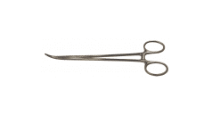 SAWTELL TONSIL FORCEP, RING HANDLE, CURVED, SERRATED, 7 1/2" GERMAN STAINLESS STEEL O.R. GRADE STAINLESS STEEL