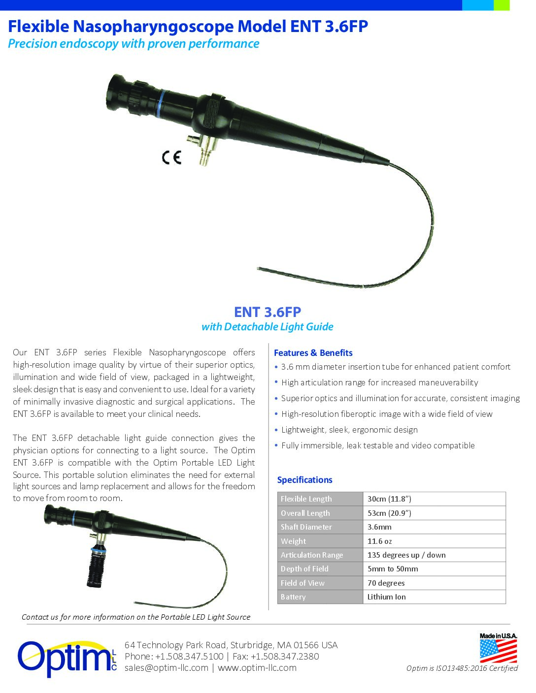 3.6mm Flexible Rhinolaryngoscope - Image 3