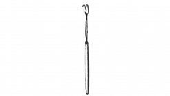 Rake Retractor, rigid, blunt, 2 prong, 6
