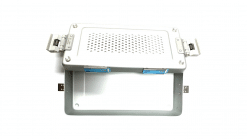 Container Perforated with lid, silver